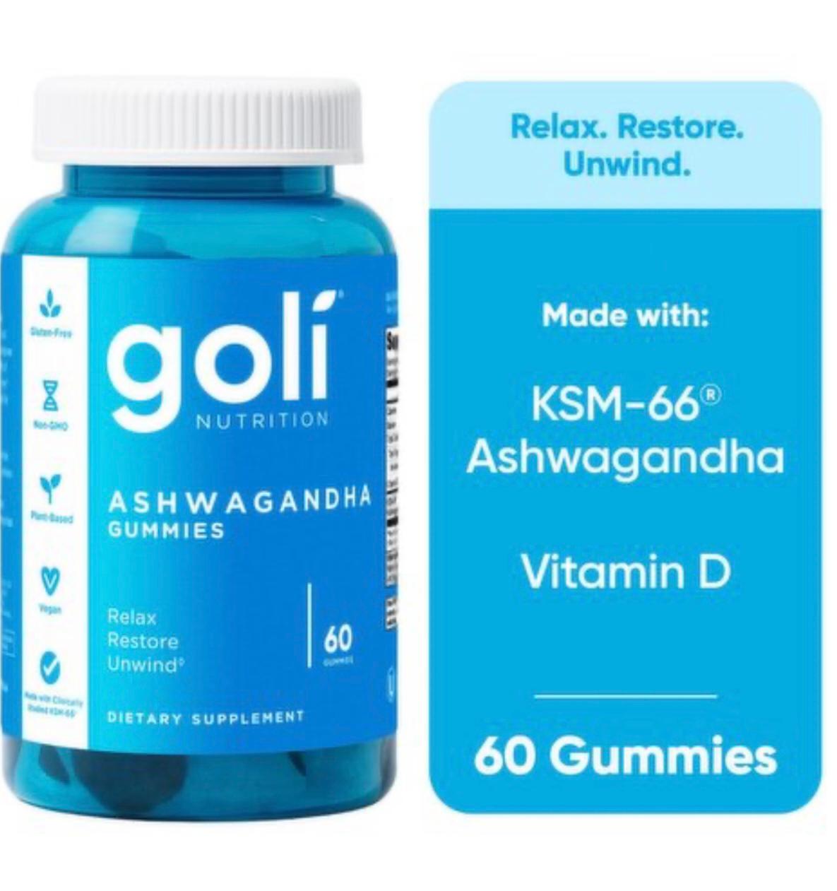 GoIi Zero Sugar™ Ashwagandha Gummies - Calm Energy+Immaune Support